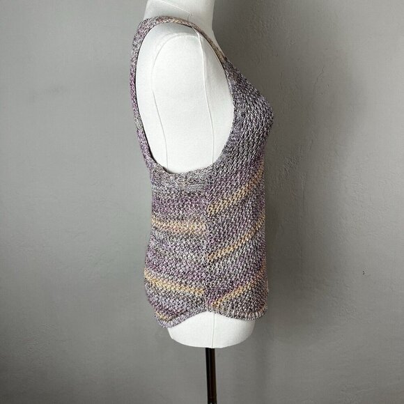 Free People We the Free Open Knit Multicolor Deep V-Neck Sweater Vest Size XS - Picture 5 of 9